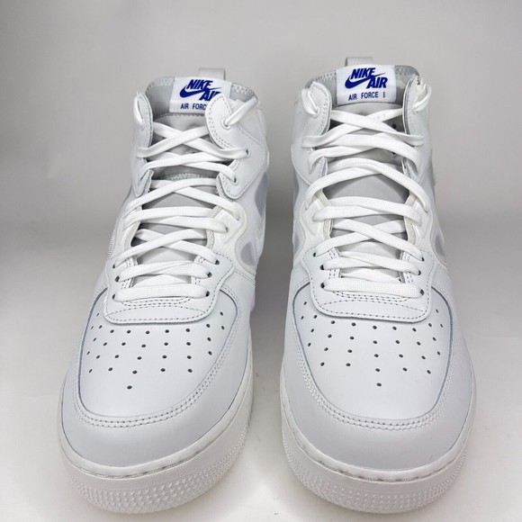 Nike Mens Air Force 1 Mid React Summit White Icy Shoes Size 10.5 DQ1872-101 - Picture 5 of 9